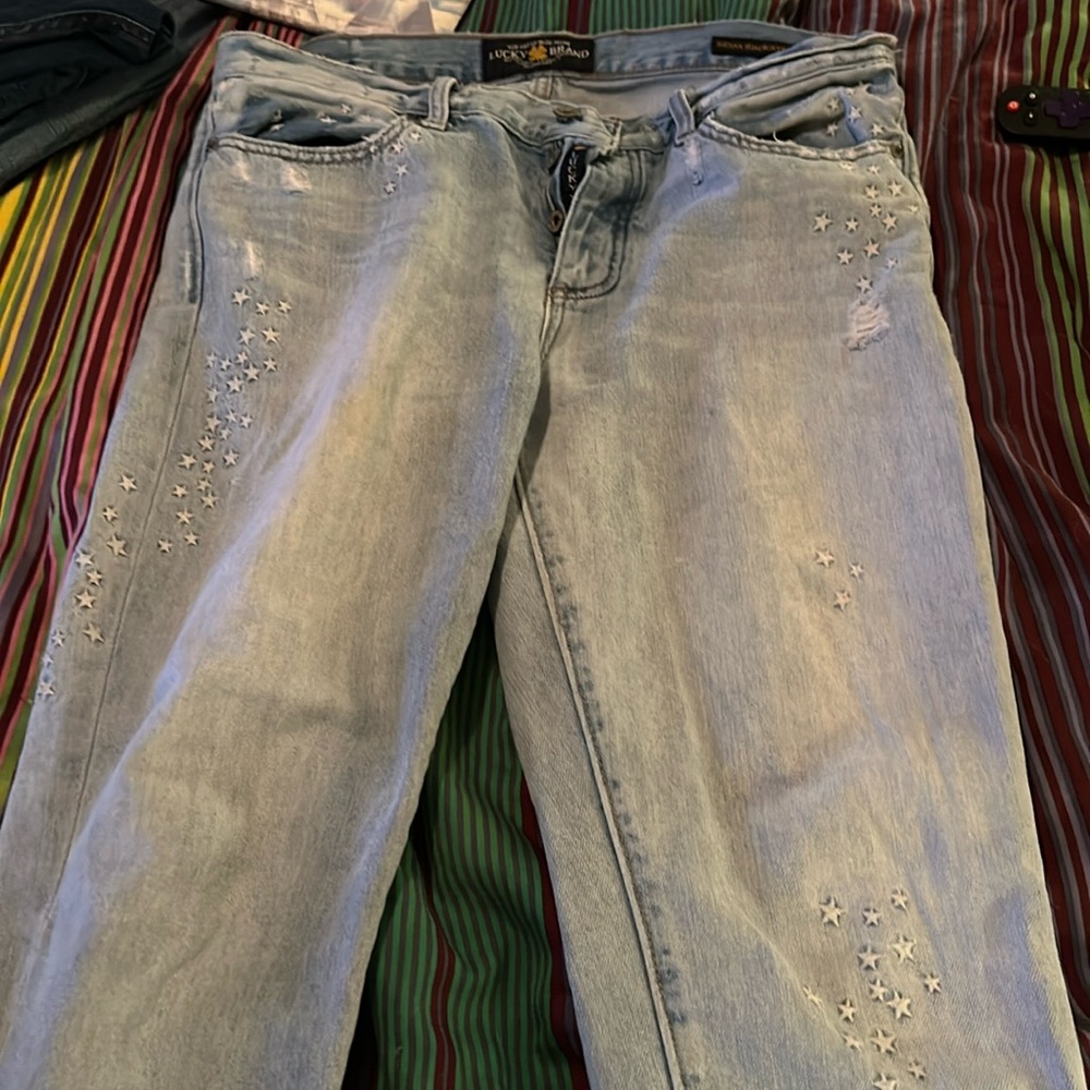 Lucky brand embroidered size 12 jeans